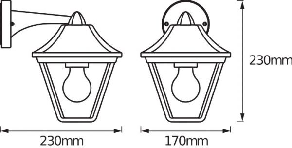 Бра Ledvance E27 IP44 бронзовый Endura Classic DWN Gold 