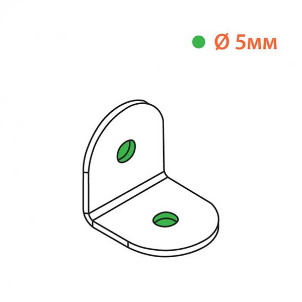 Уголок перфорированный равносторонний 23x23x21 мм 1,8 мм