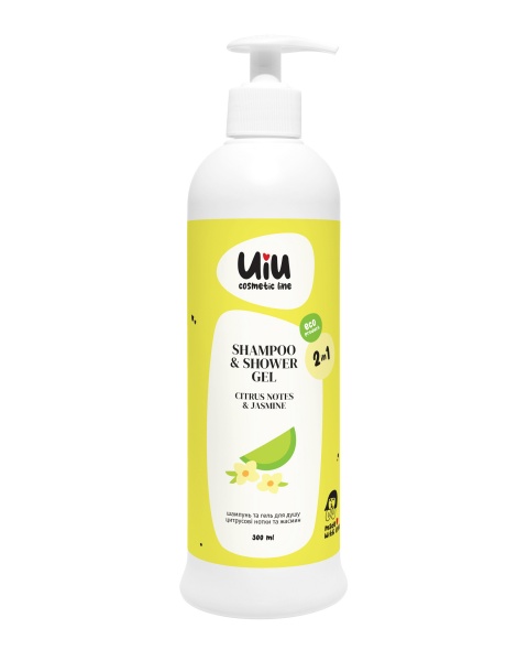Шампунь-гель UIU 2 в 1 Цитрусові нотки та жасмін 300 мл