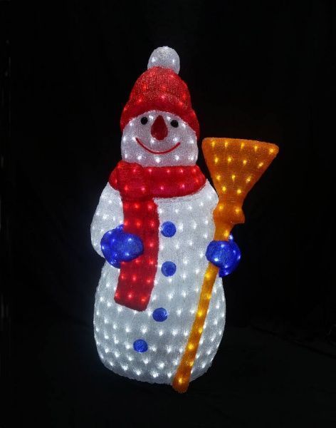 Декоративна фігура світлодіодна (LED) Сніговик 400 ламп 116 см 