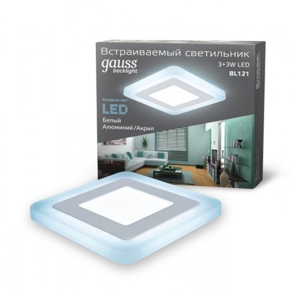 Світильник точковий Gauss Backlight BL121 LED 6 Вт 4000 К білий 