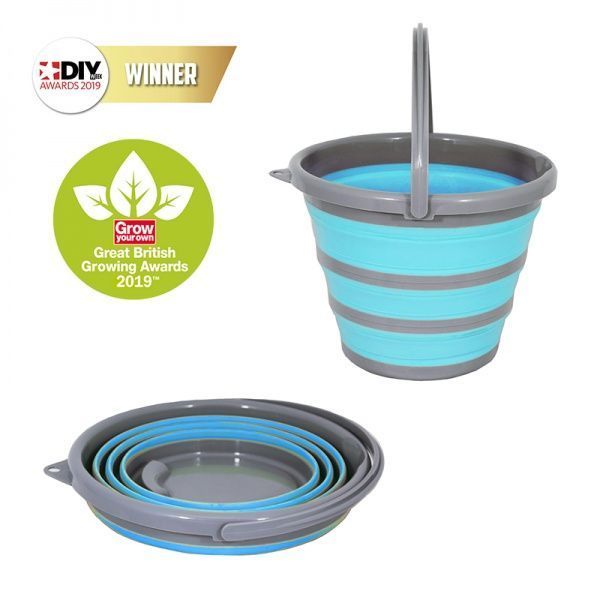 Ведро без крышки Spear&Jackson синее силиконовое складное BUCKETB 10 л 