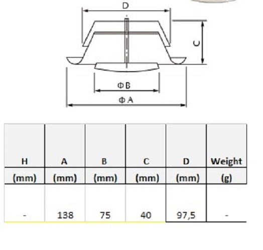 Рамка вентиляційна витяжна (анемостат) EV 100 мм метал білий 