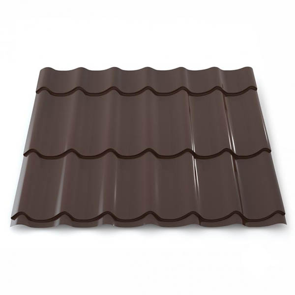 Металлочерепица PSM 1180x2250 мм RAL 8017 коричневая