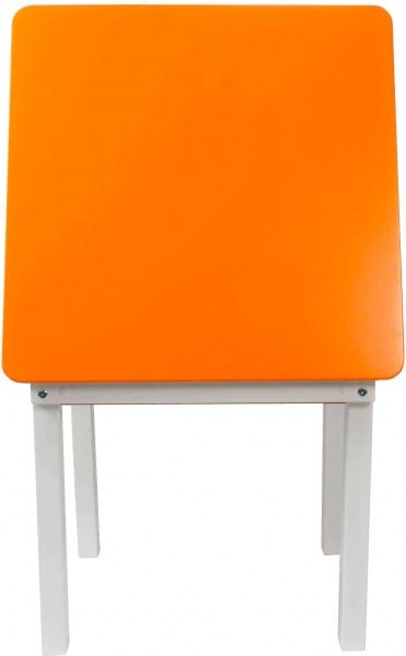 Столик Yuliana Woody 60 х 60 белый с пеналом оранжевая столешница 12013321