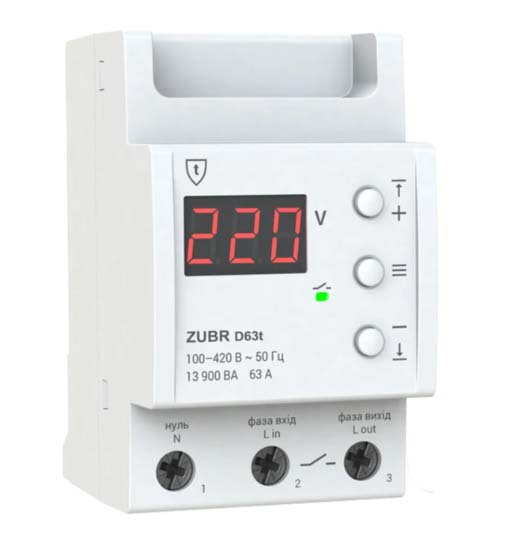Реле напруги ZUBR D63t