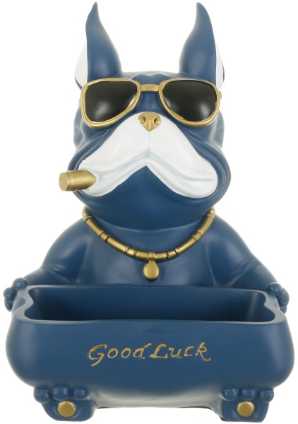 Статуетка Думай та багатій 22,5х23х30 см блакитна