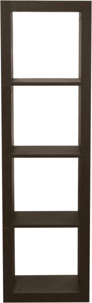 Полиця для книг Inteo Кубус МІКС 1х4 (3D HDF) 438x1500x290 мм венге 