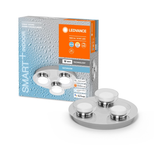 Светильник светодиодный Ledvance Smart+ Wifi Orbis Wall Round 300 мм 18 Вт хром 