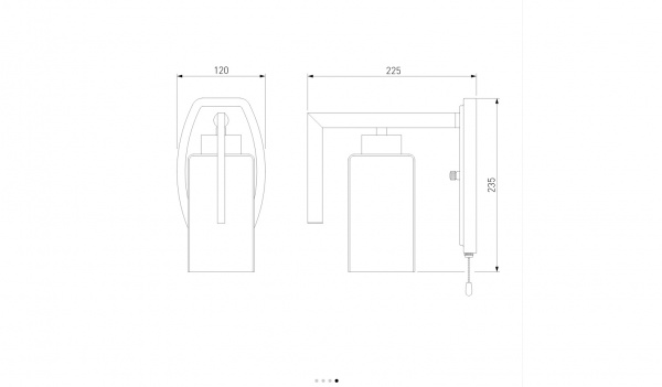 Светильник настенный Strotskis Palio 1x60 Вт E27 черный/золото 70126/1 