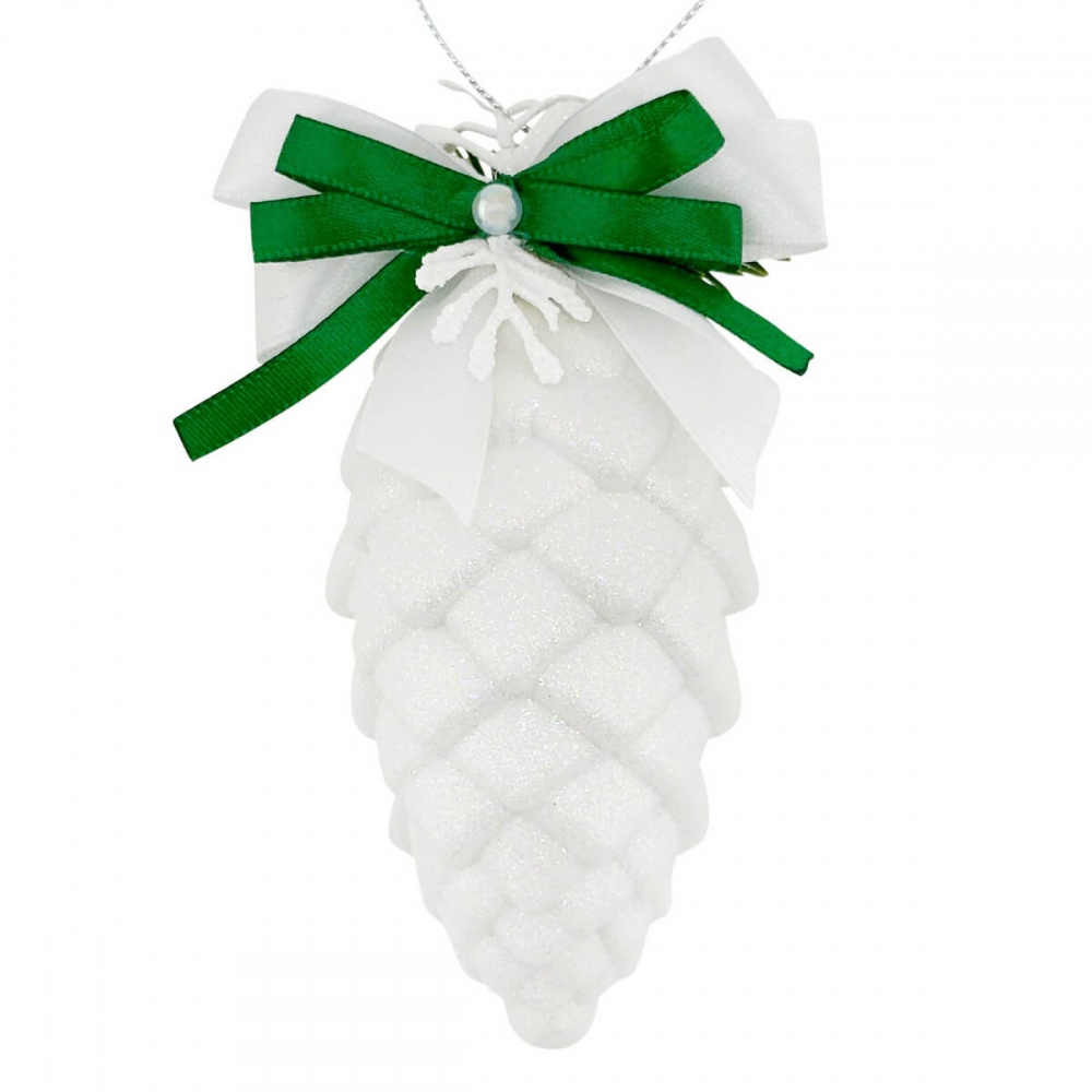 Елочная игрушка MIS LT Шишка декорированная 14 см в ассортименте