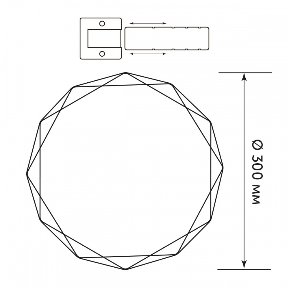 Светильник потолочный LED CONCEPT KNOCK LC 48 Вт белый 4500 К