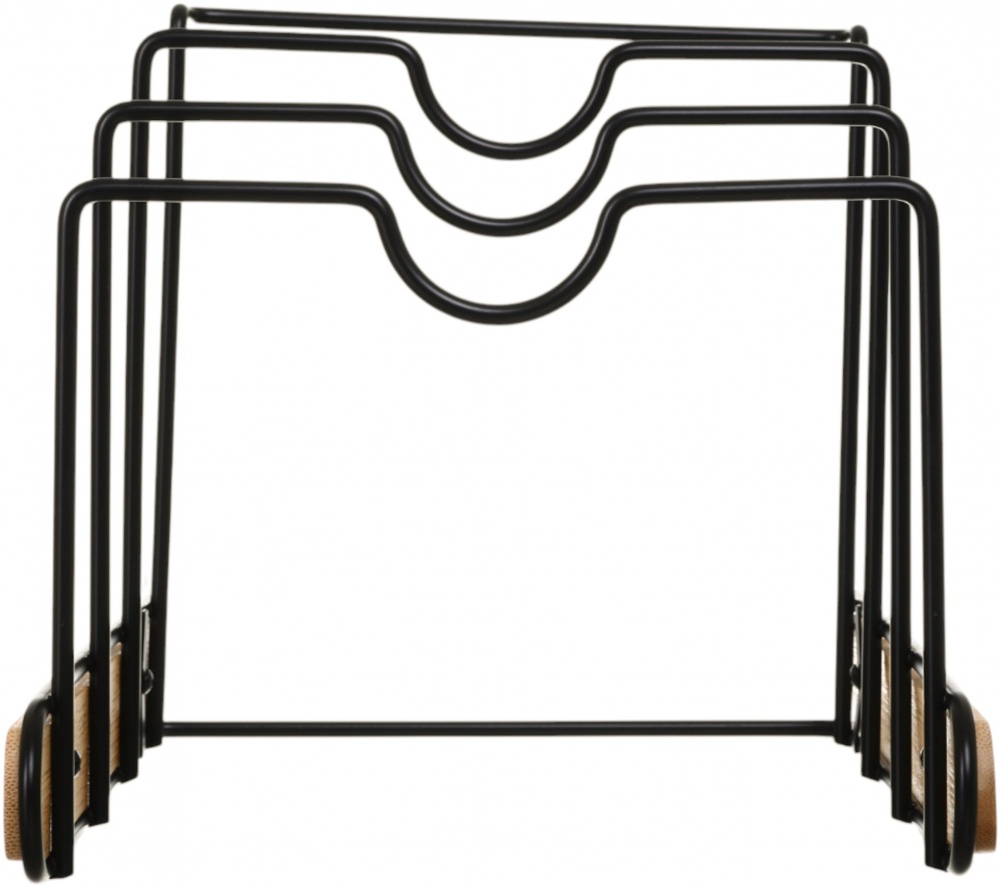 Подставка Flamberg Premium Woody для крышек и сковородок 30,5х20,5х20,3 см черный S-EK02804MB