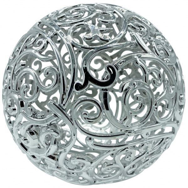 Куля ажурна MISLT d20 см BALL200-2 срібло блискуче