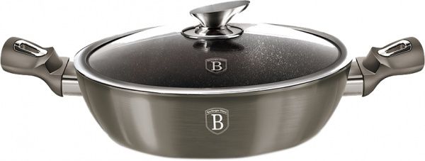 Сотейник с крышкой Metallic Line CARBON Edition 3,8 л BH 1241N Berlinger