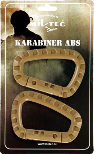 Карабін Mil-Tec тактичний пластиковий ABS Coyote 15921005