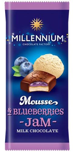 Шоколад Millennium Mousse Blueberry-Jam молочний 135 г