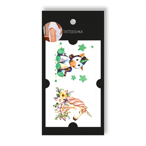 Тимчасове татуювання Tattooshka Казкові єдинороги WS-138
