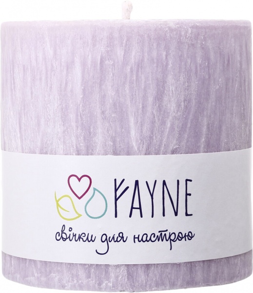 Свеча Цилиндр пальмовая фиолетовая 10х10 см ТМ FAYNE