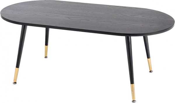 Стіл журнальний BRW Embosa 1200x470x600мм чорнийзолотий/дуб чорний 