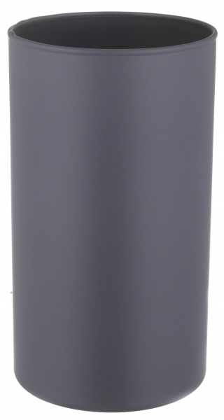 Ваза стеклянная Soft цилиндр 19,5 см серая 