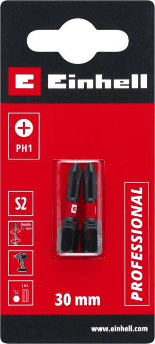 Бита торсионная Einhell 30 мм S2 PH1 2 шт. 132010