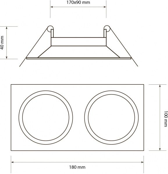 Светильник точечный Светкомплект HDL AT 12-2MWH/BK 50 Вт G5.3 черный/белый 