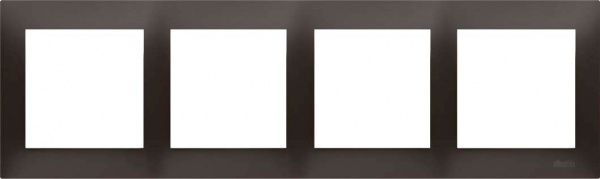 Рамка четырехместная Simon 54 универсальная графит DR4/48