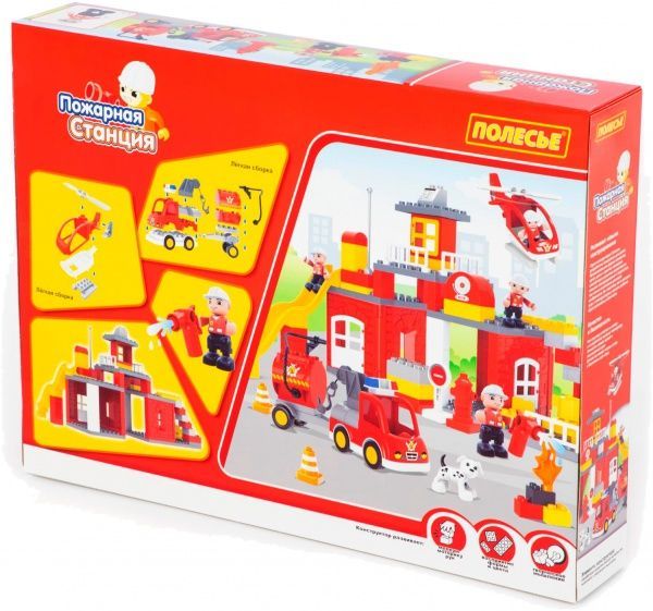 Конструктор строительный Полесье Пожарная станция 77493
