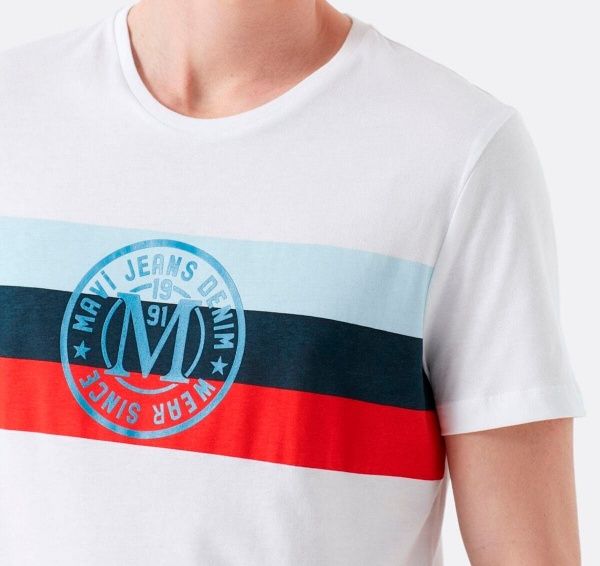 Футболка Mavi LOGO TEE WITH STRIPE PRINT 065929-620 XL