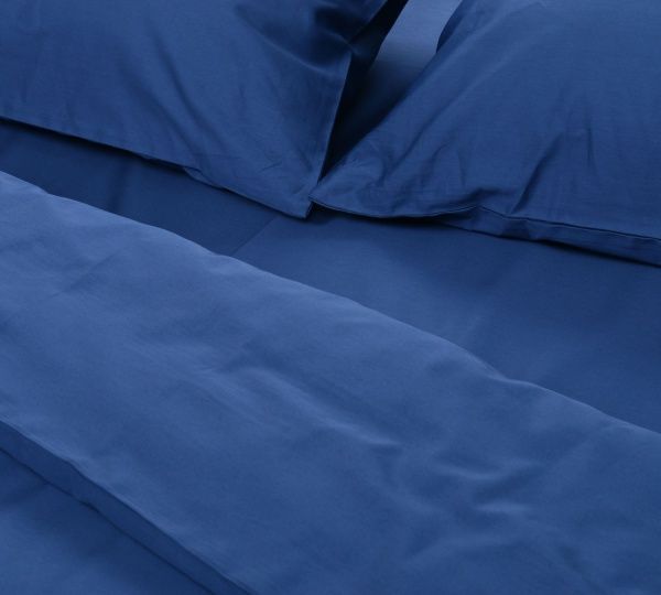 Комплект постільної білизни Mono blue D сімейний синій La Nuit 