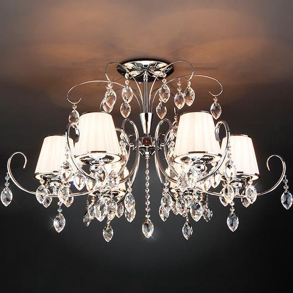 Люстра потолочная Strotskis Rosalva 6x40 Вт E14 хром/белый 10021/6 