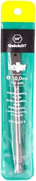 Сверло по дереву перовое Heller 20x152 мм 10 мм 19055