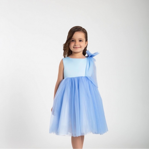 Платье Maya-MI Бант с лентой 0105-0023-11-1 р.128 голубой 