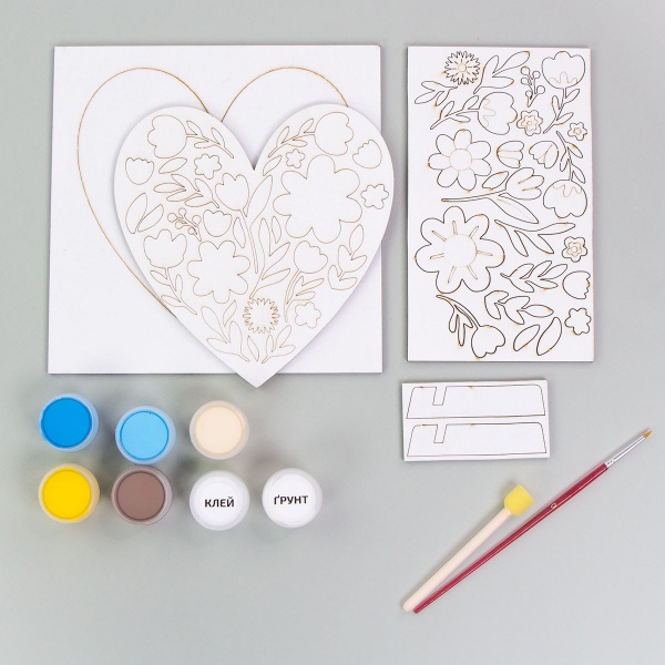 Набір для творчості 3D-картина Квіткове серце N0003540 18х18 см Rosa Talent 