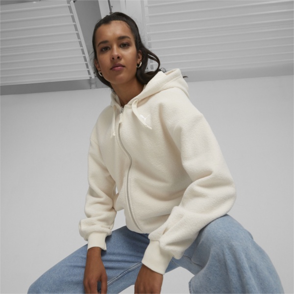 Джемпер Puma HER WINTERIZED FULL-ZIP HOODIE 67600887 р.S бежевий