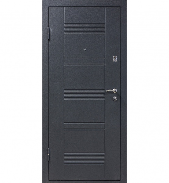 Двері вхідні Двері БЦ БЦ-132 чорний муар 2050x960 мм праві