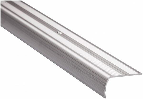 Поріжок алюмінієвий 14-А Лугалпроф профільований з отворами 21х40x1800 мм срібло 