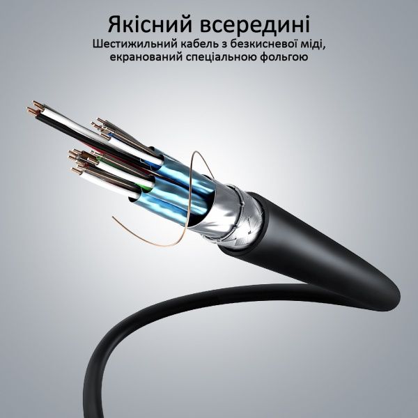 Кабель Promate proLink4K2-10M HDMI/HDMI v2.0 4K 60 Гц 10 м чорний (prolink4k2-10m.black) 