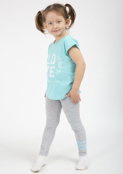 Комплект для дівчаток Roksana Active р.98-104 бірюзовий-сірий №0020/12143 