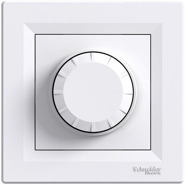 Світлорегулятор поворотний Schneider Electric ASFORA 40-600 Вт IP20 білий EPH6400121