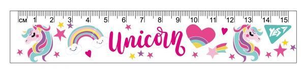 Линейка Unicorn 15 см 370557 YES