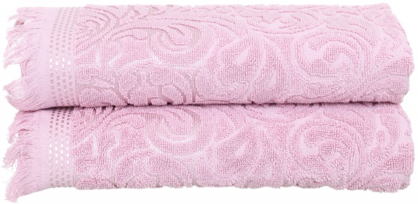 Набір рушників Esra 2 шт. брудно-рожевий Karna 