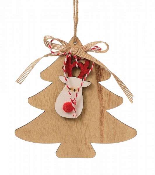 Украшение новогоднее Елка 12 см коричневый R-403826