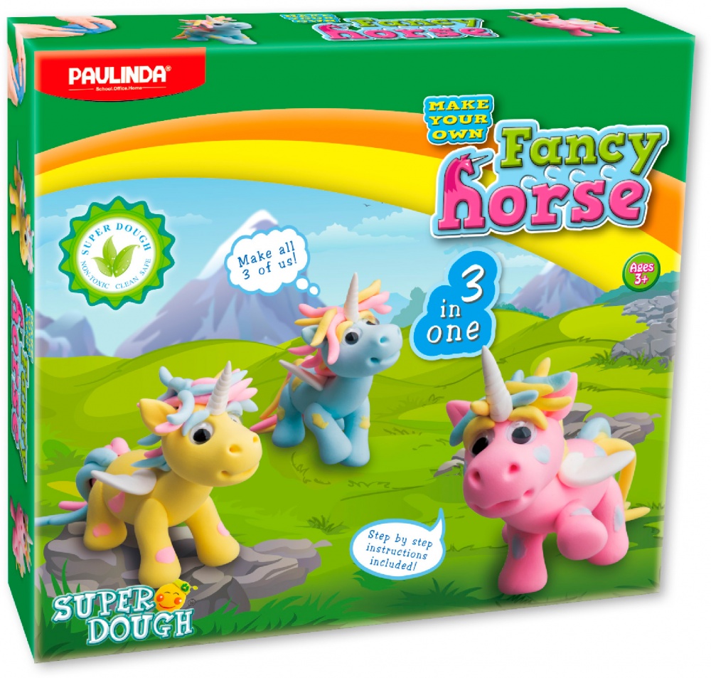 Набор для творчества Paulinda масса для лепки Super Dough Единорожки 081557