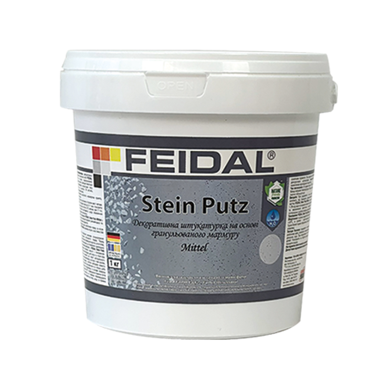 Декоративная штукатурка камешковая Feidal Stein Putz Mittel Quarzgrau 1 кг