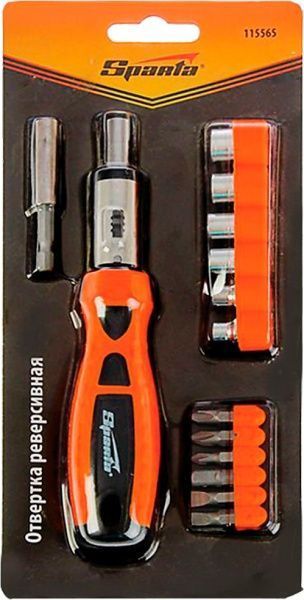 Отвертка со сменными насадками Sparta 115565