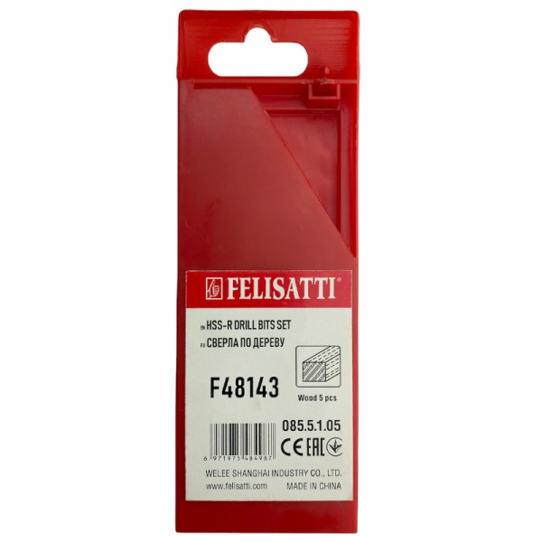 Набір свердел по дереву Felisatti 5 шт. F48143