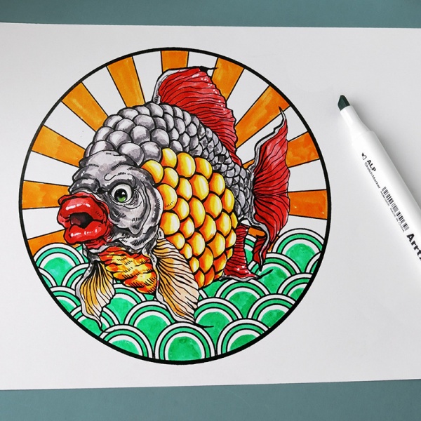 Набор спиртовых маркеров Arrtx Alp ASM-0290B 90 цветов LC302475 