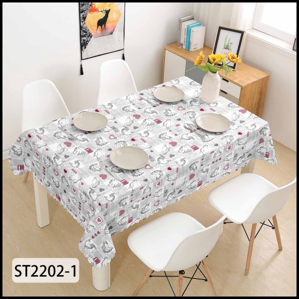 Скатерть Сердце 2-шаровая (ПВХ) 137x100 см мульти Даріана 